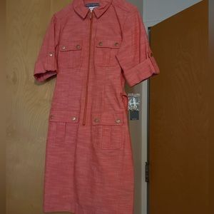 Pink Zip-Front Dress